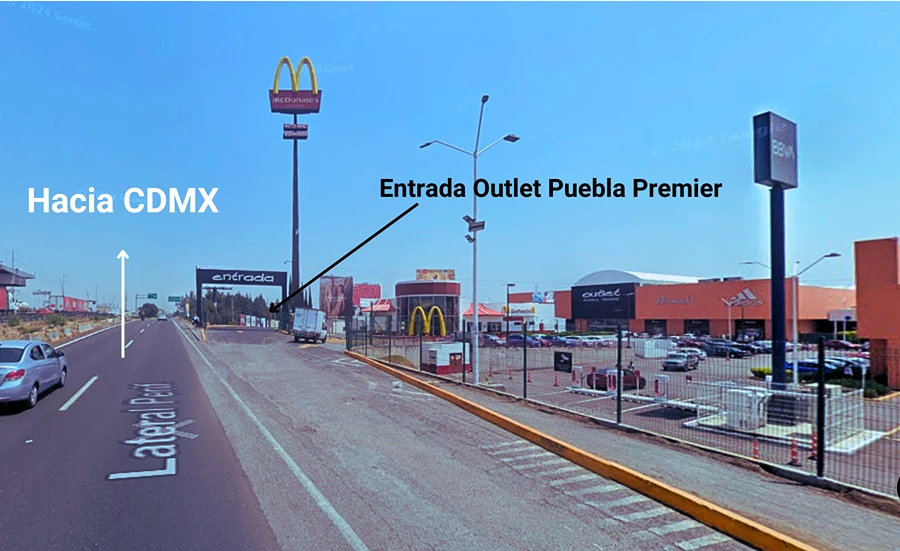 Fácil acceso a Outlet Puebla Premier