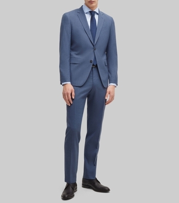 Traje en color azul con corbata para hombre marca BOSS