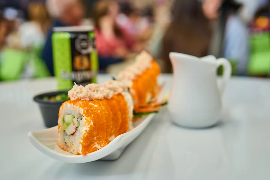 Rollitos de sushi en Shirushi Outlet