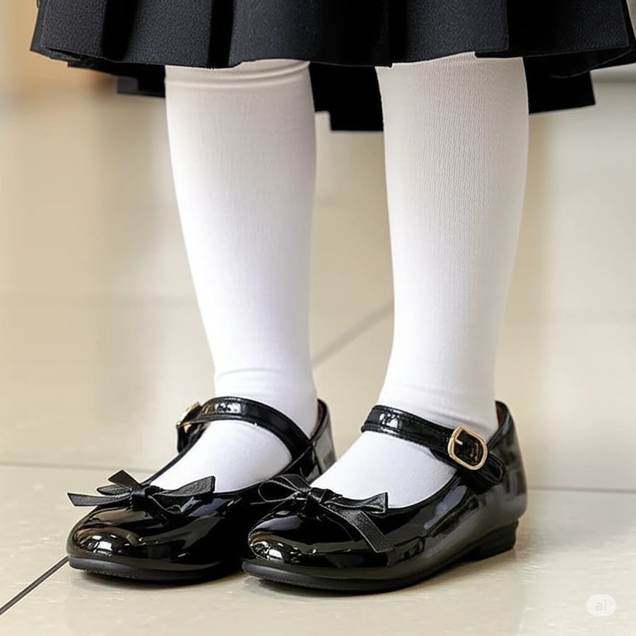 Ejemplo de calzado clásico escolar para niña