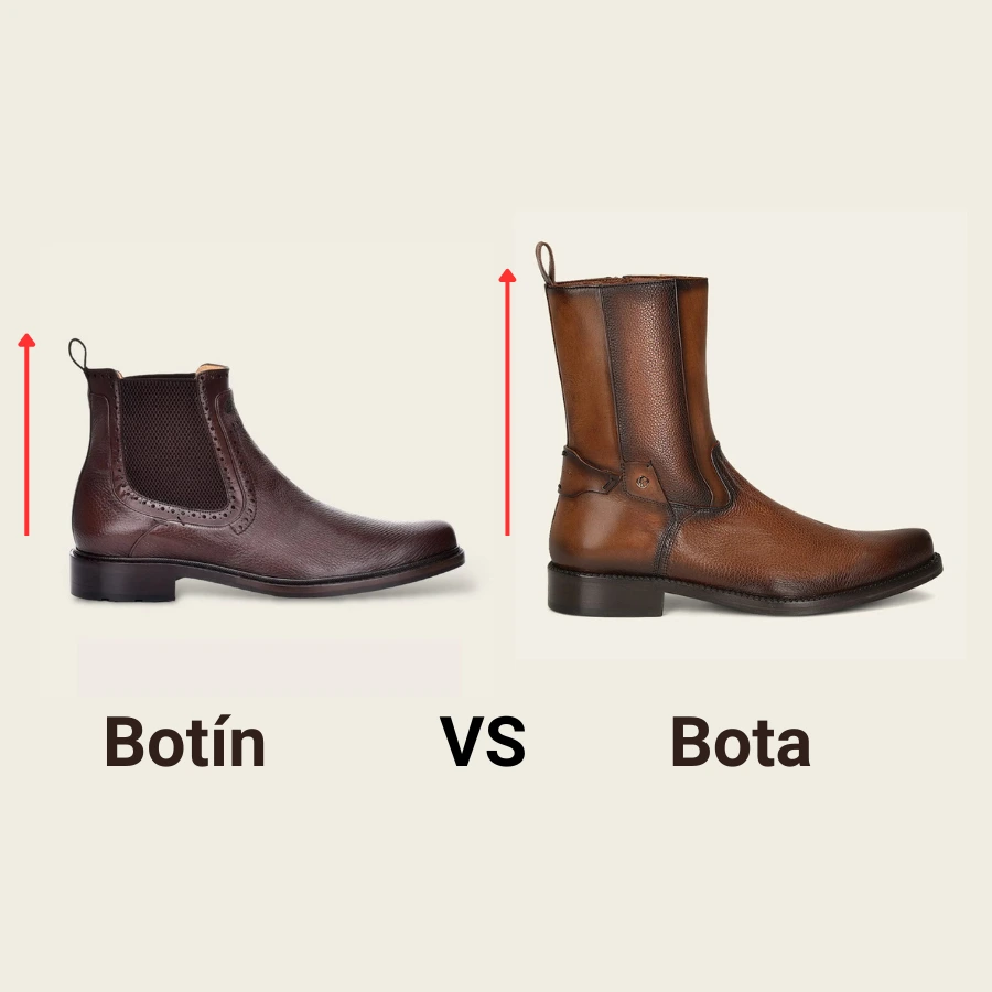 La diferencia entre bota y botín es la altura de la caña