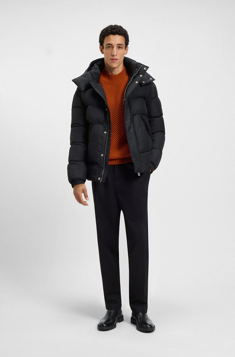 Outfit combinación de botines de vestir color negro para hombre BOSS